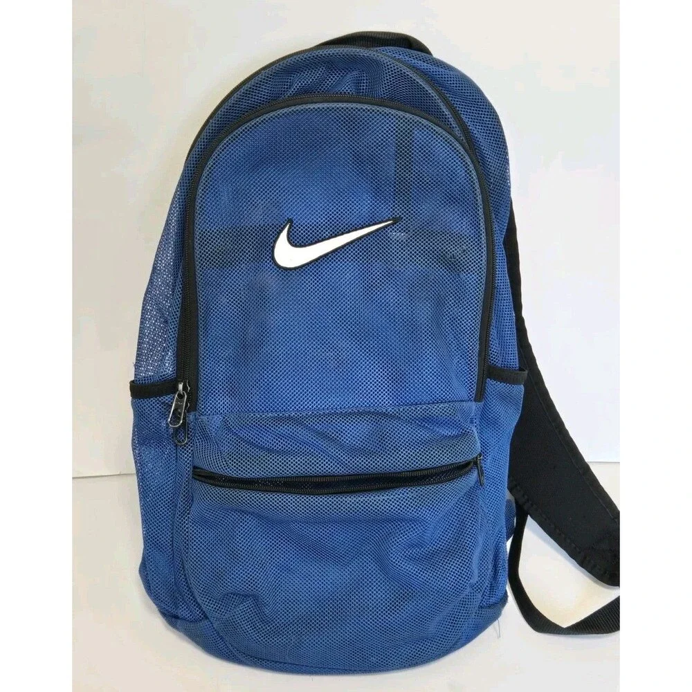 Nike Backpack Brasilia Mesh BA5388-480 Blue Polyester Unisex One Size